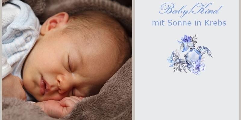 Schlafendes Baby Blogbild für Baby in Krebs