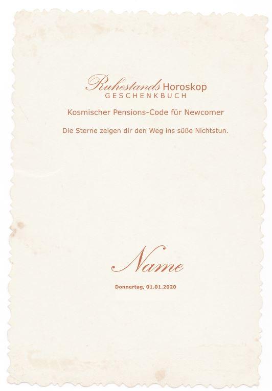 Ruhestandshoroskop Seite 1